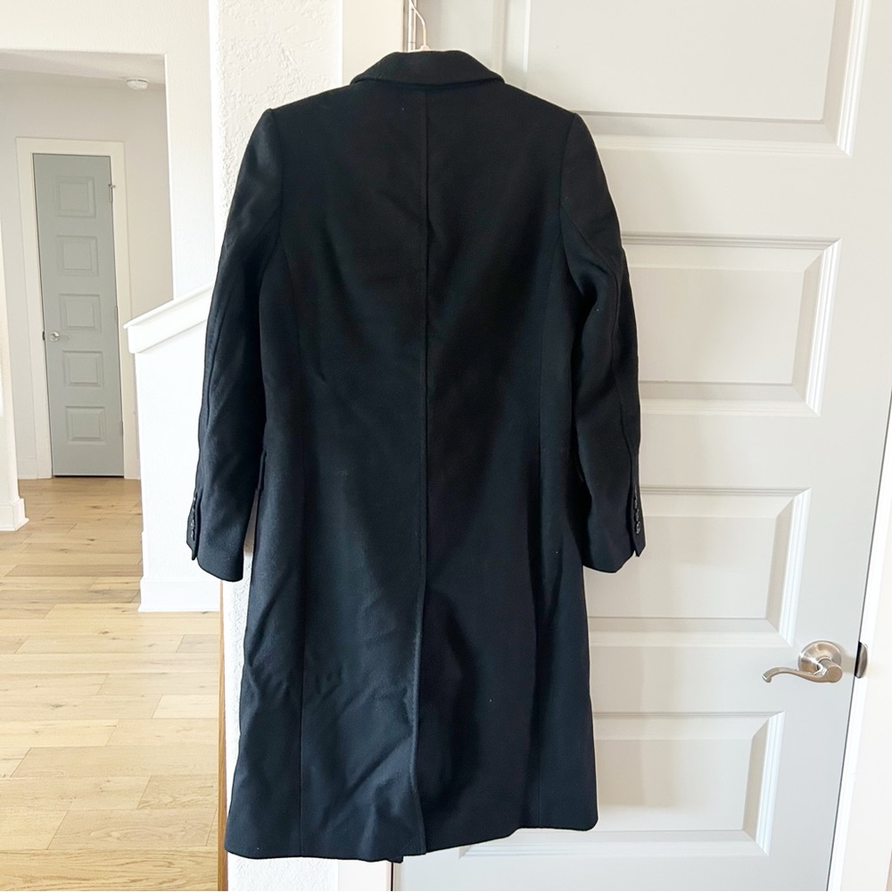 NWT Quince Italian Wool Double-Breasted Coat Black - Picture 6 of 6